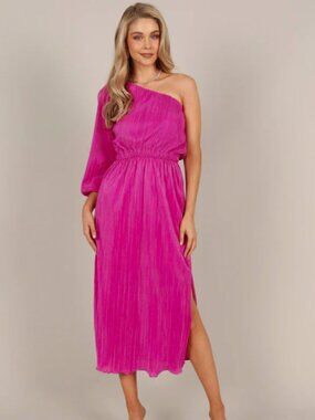 Petal and Pup Pontee One Shoulder Pleated Midi Dress. New with tags.
